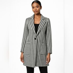 Philosophy Black and White Houndstooth Blazer